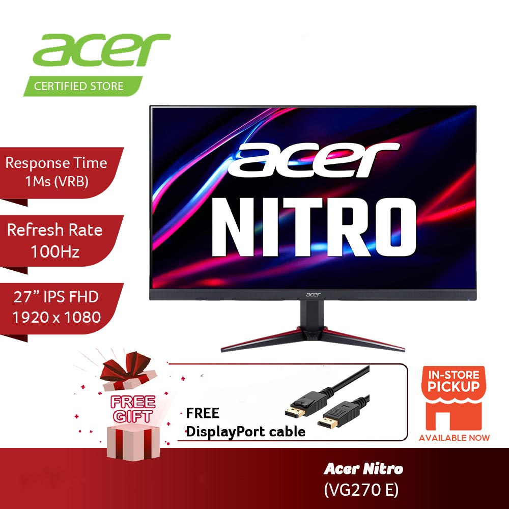 Acer Nitro VG270 27 FHD IPS 75Hz 1ms Gaming Monitor ⋆