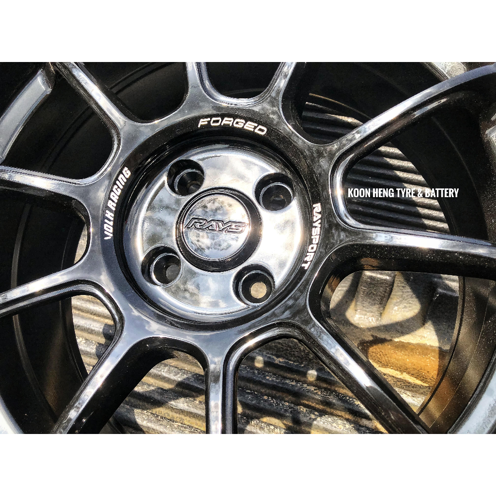 ZE40 Sport Rim 17x8J 4x100 ET35 Gloss Black READY STOCK Shopee