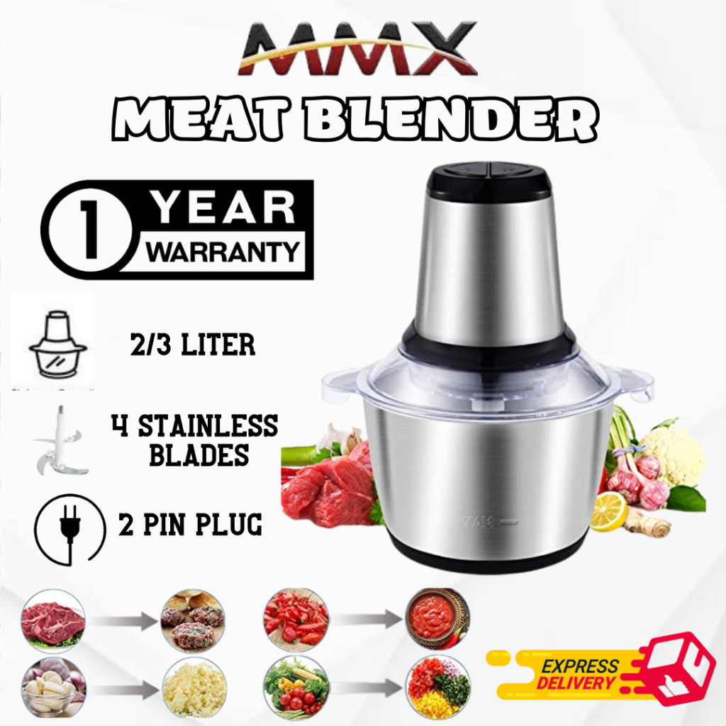 MEAT BLENDER MMX 2L / 3L Stainless Steel Meat Mincer Food Blender
