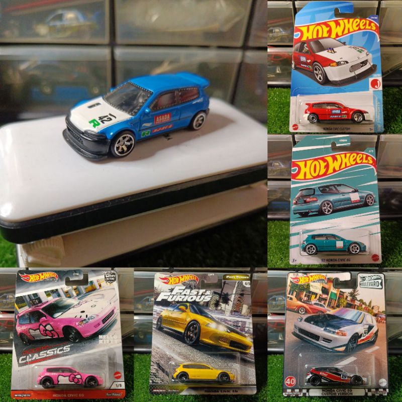 Car Culture Jdm Hotwheels Honda Civic EG6 Fast & Furious , Hello Kitty ...