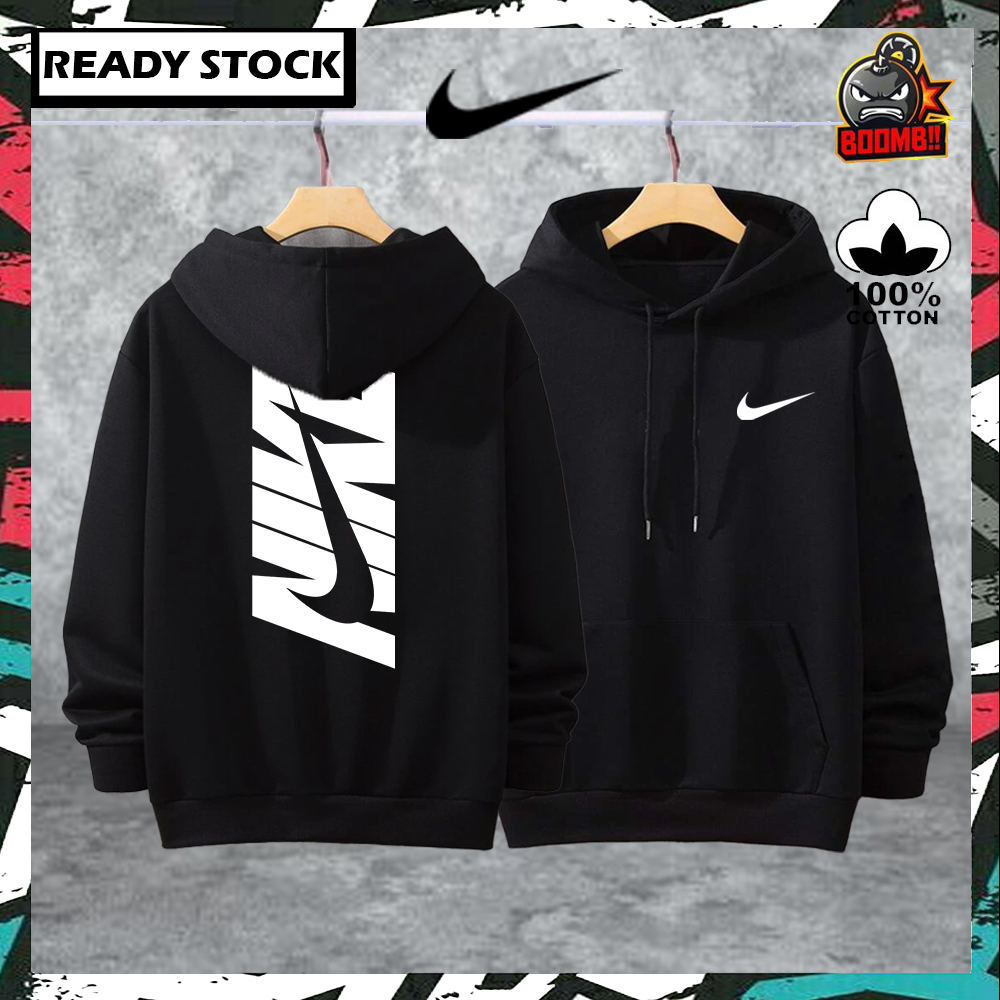 READY STOCK NIKE 2 Hoodie Jacket Sweater Clothes Long Sleeve Baju Sejuk Men Women Unisex Lelaki Wanita