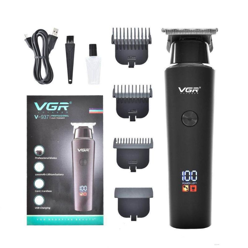 VGR V-937 Adult Hair trimmer LCD Digital Display Clipper Hair Salon Special pencukur misai rambut man shaver.