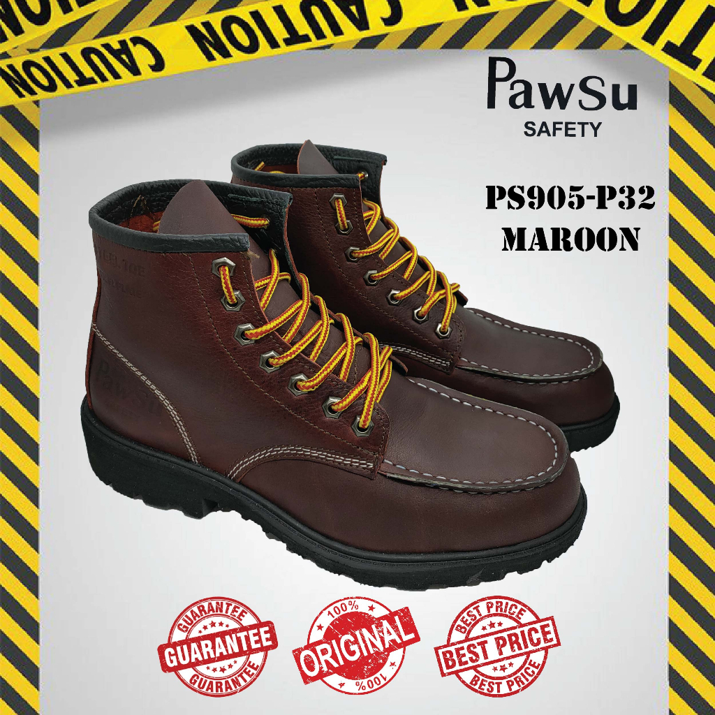 PAWSU MEN'S SAFETY BOOT / STEEL TOE PLATE HEAVY DUTY SAFETY BOOT