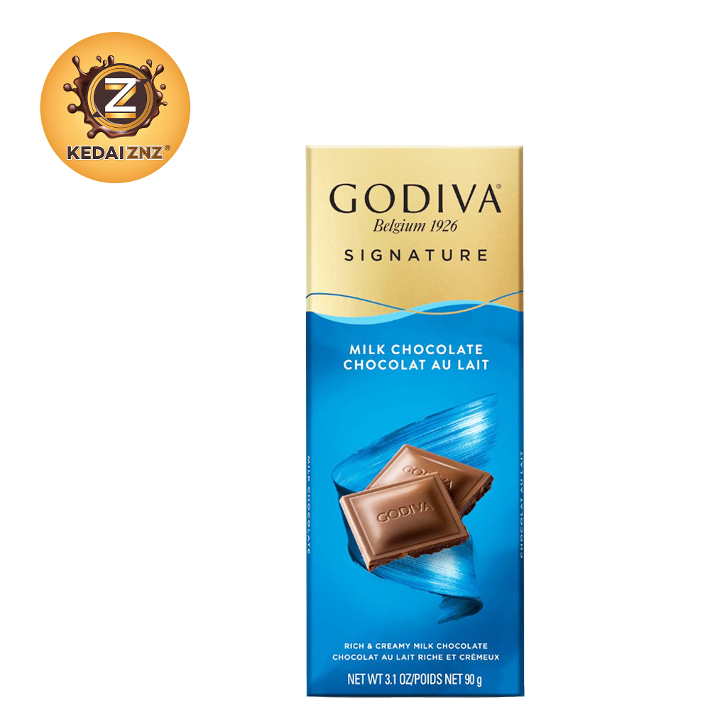 Chocolate GODIVA SIGNATURE MILK CHOCOLATE Bar 90g Coklat | Shopee Malaysia