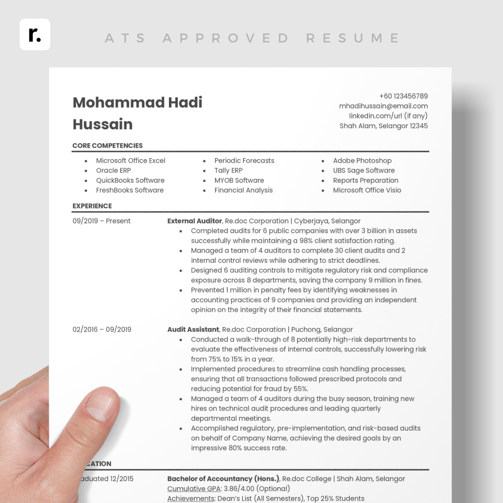 ATS-Ready Resume Bundle - Templates, Cover Letter, Job Tracker, and Action Verb List (Type 6)