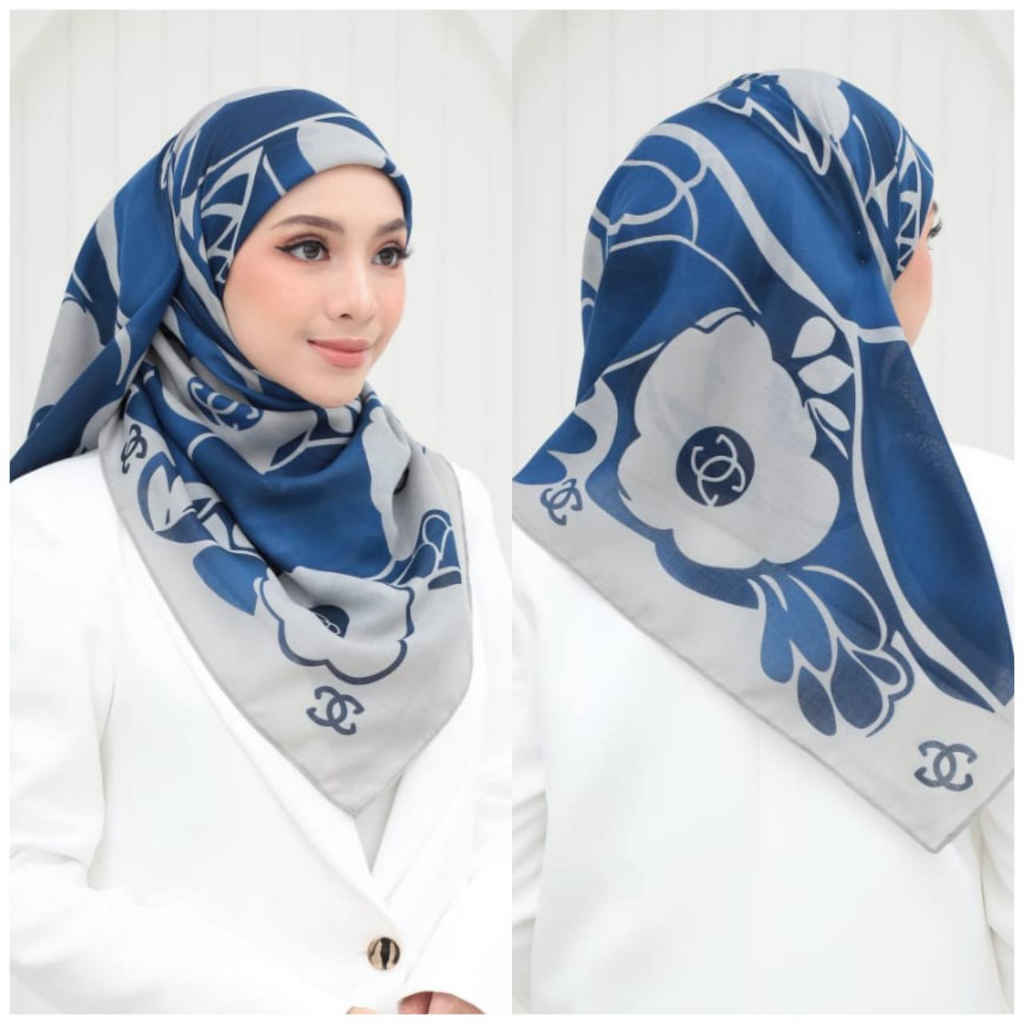 Tudung Bawal Cotton Premium Printed Flower (B)-TIADA BATU | Shopee Malaysia