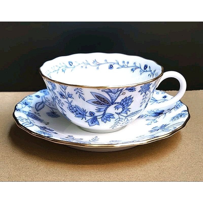 Noritake Vintage Blue Sorrentino 4562 Bone China Teacup & Saucer ...