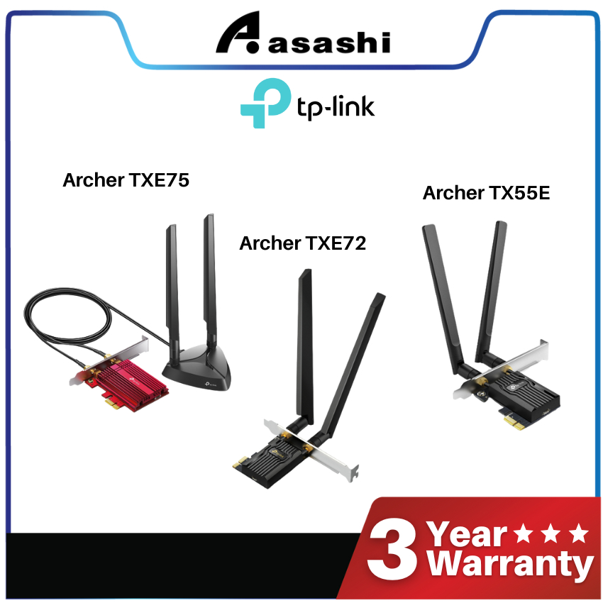 Tp Link Archer Tx55e Ax3000 Dual Band Archer Txe75e Axe5400 Tri Band Wifi 6 Bluetooh Pci 5142