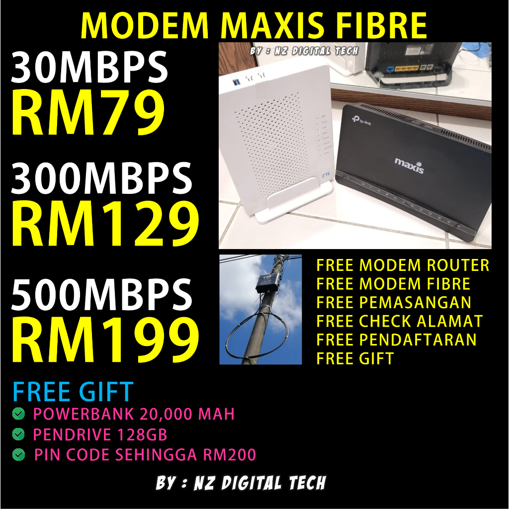 MODEM] Maxis Fibre Plan Get unlimited data with Maxis Home Fibre