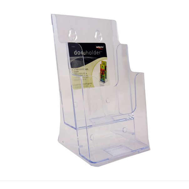 ACRYLIC DOCUMENT HOLDER 2 TIERS Tray Desk Organizer Storage Box ...