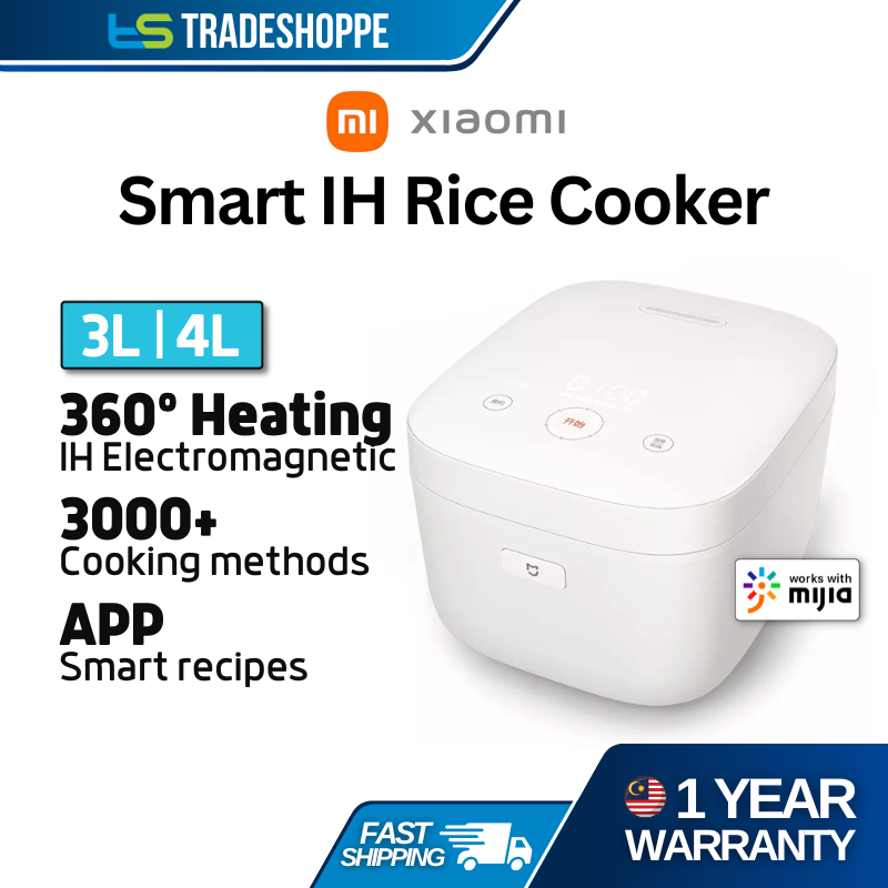 Xiaomi Mijia Mi Smart Induction Heating IH Rice Cooker (3L/4L) Shopee