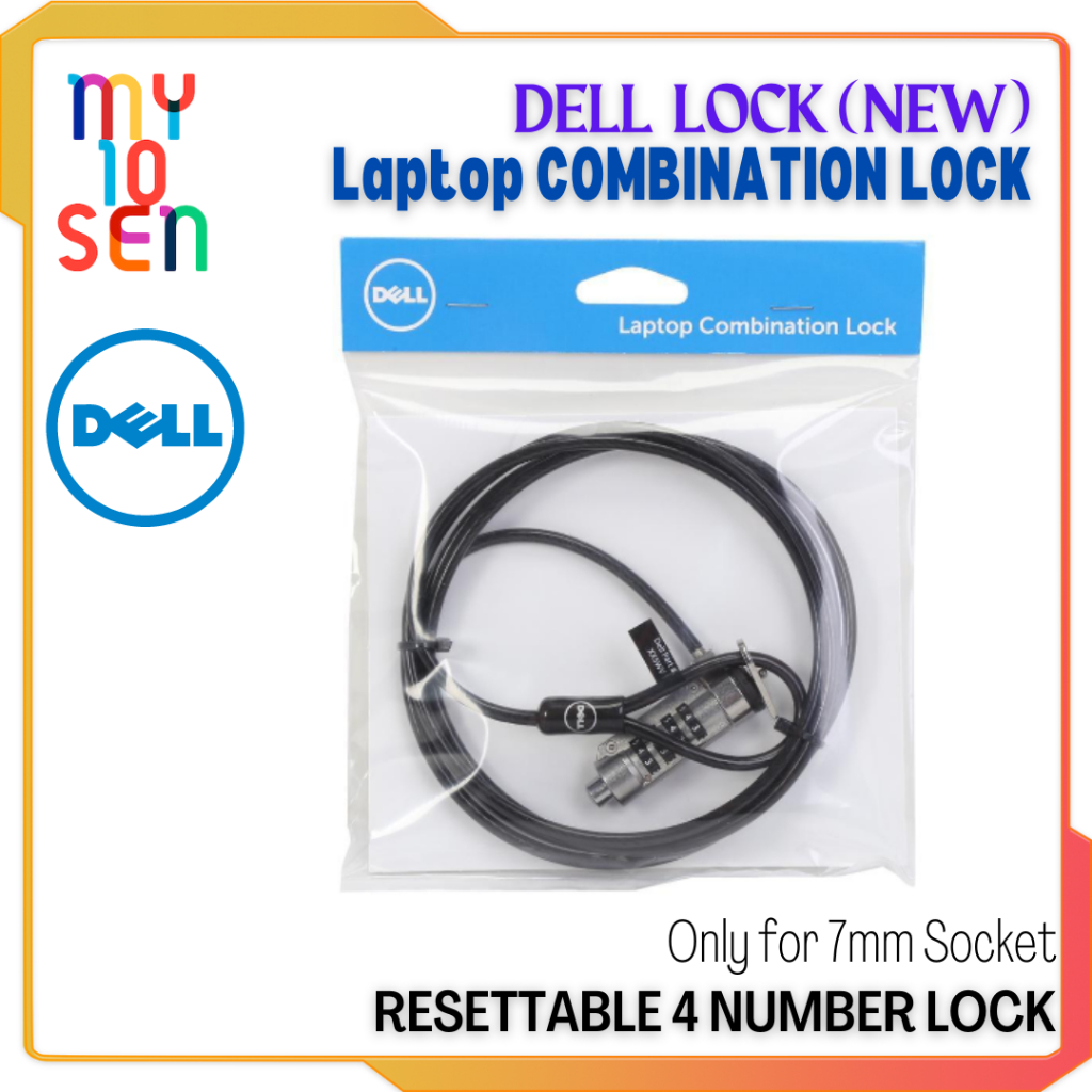 Dell Targus HP laptop LOCK (New) Original Kensington 7mm resettable