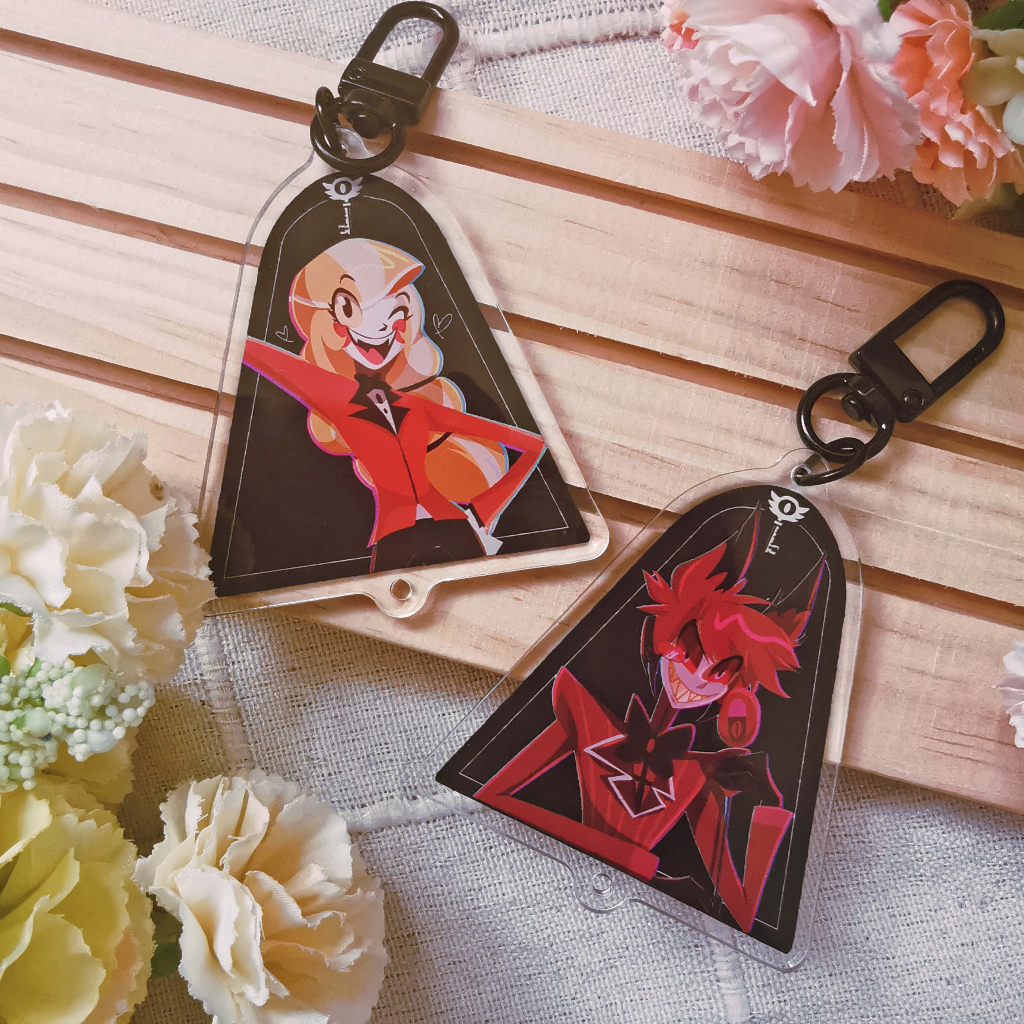 Hazbin hotel Alastor & Charlie Keychain Acrylic Charms | Shopee Malaysia