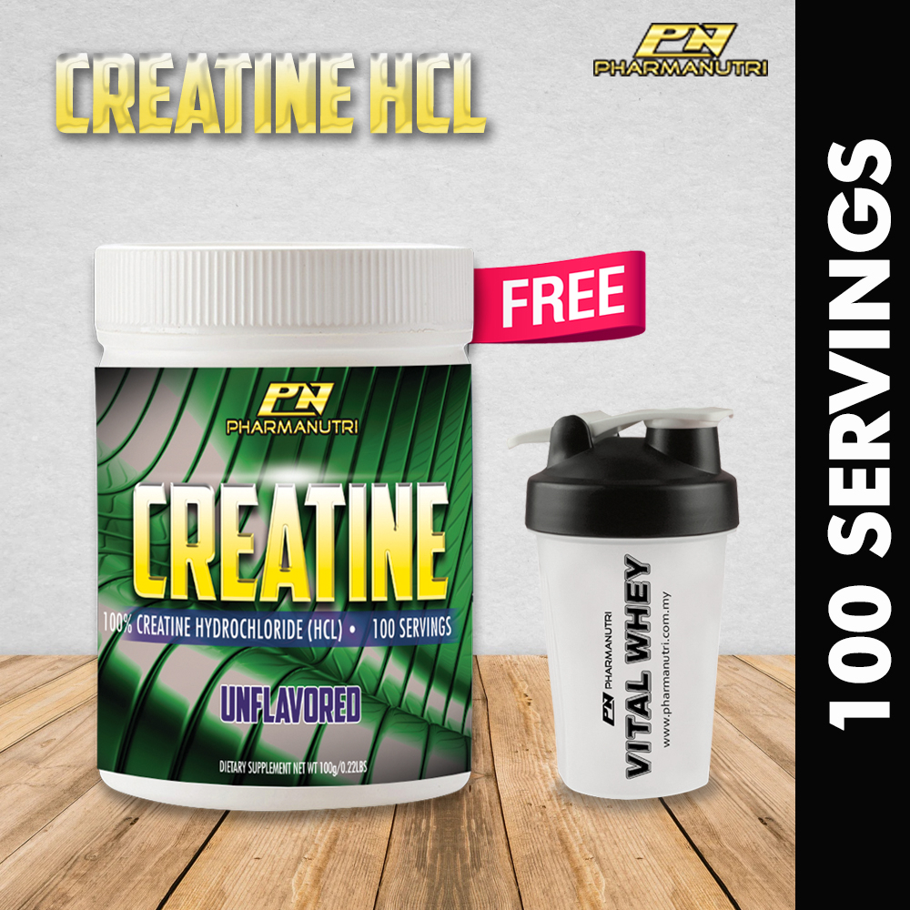 Creatine HCL \/ Creatine Hydrochloride Halal 100% Creatine HCL 100G 100 Servings (Unflavored ...