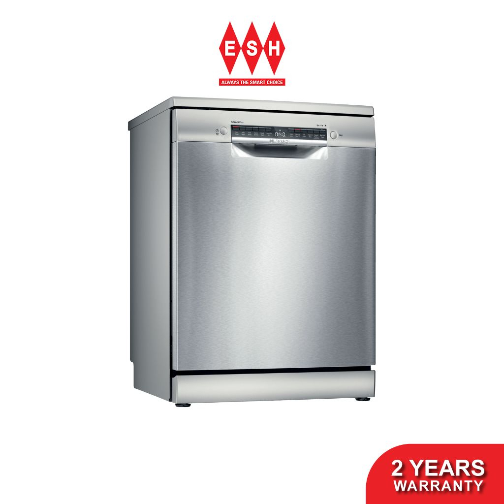 Bosch SMS4IVI01P 60cm Stainless Steel Series 4 Freestanding Dishwasher (Lacquered)