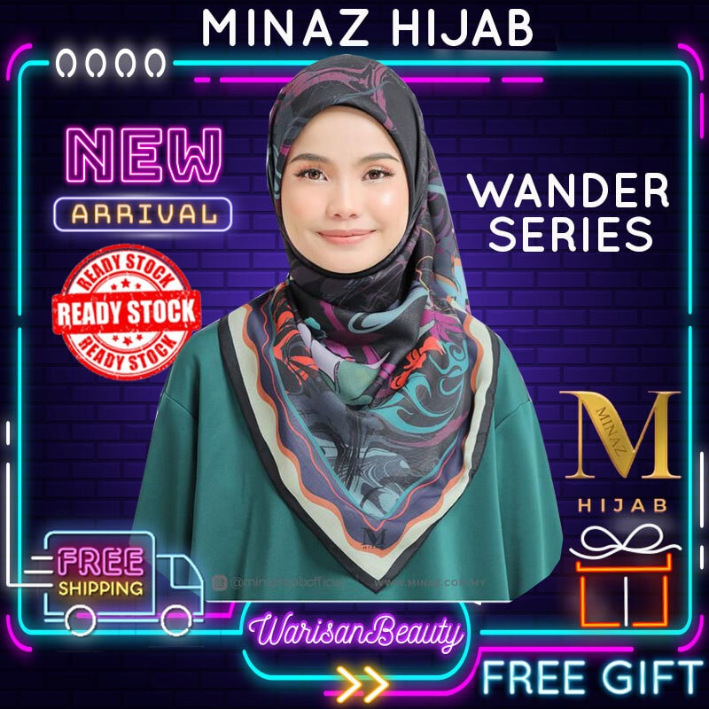 Minaz Hijab Wander Series Tudung Minaz Bidang 45 Ready Stock | Shopee ...