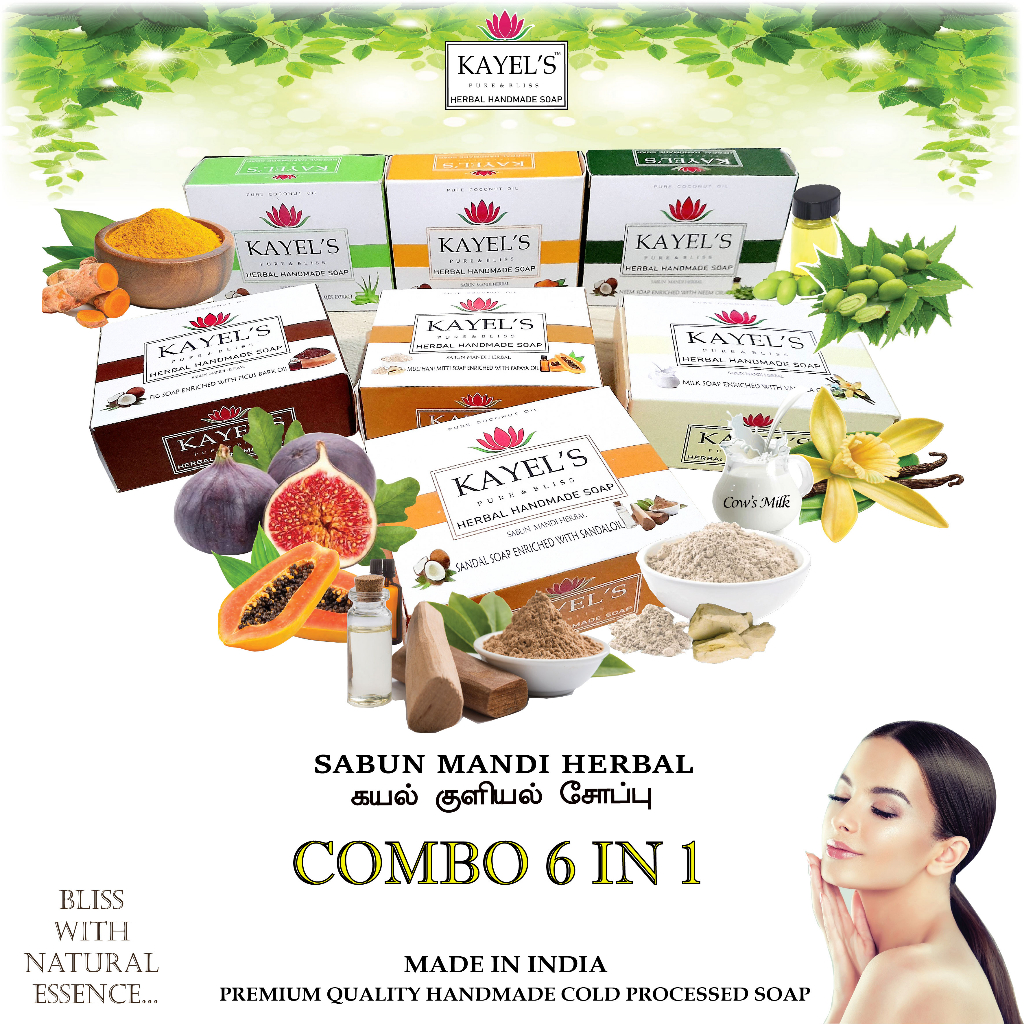 6 IN 1 Herbal Bath Soap/Natural Soap/Handmade Soap Shopee Malaysia
