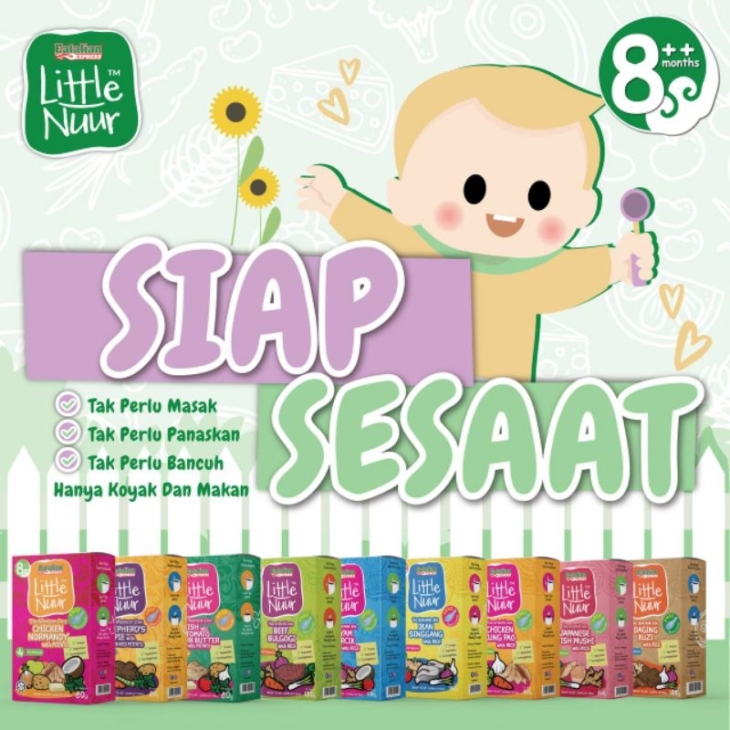 BABY PORRIDGE. LITTLE NUUR READY TO EAT. INSTANT BABY PORRIDGE. TRAVEL