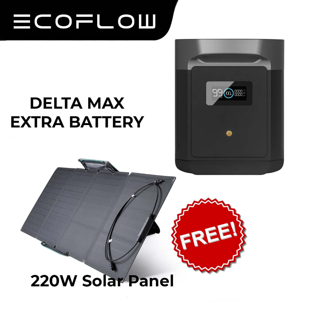 EcoFlow Delta Max Extra Battery Only Portable Power Station 2016Wh Fast ...