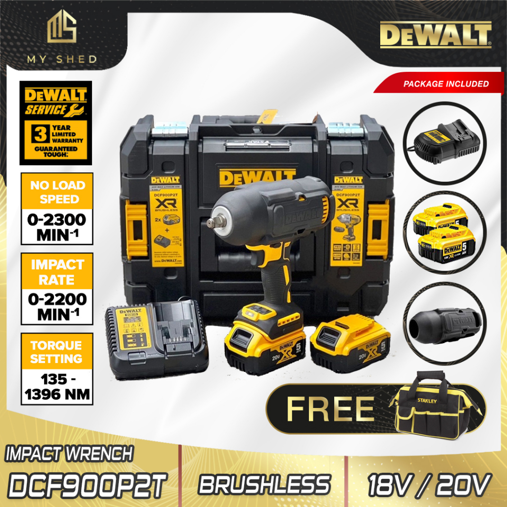 Dewalt DCF900P2T 20V Max Cordless 1/2 Brushless High Torque Impact