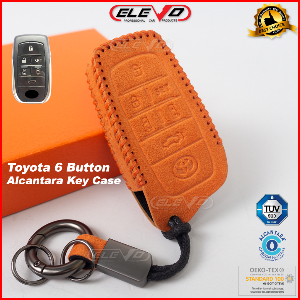 Alcantara Toyota Vellfire Alphard Leather Key Case Key Cover With Key
