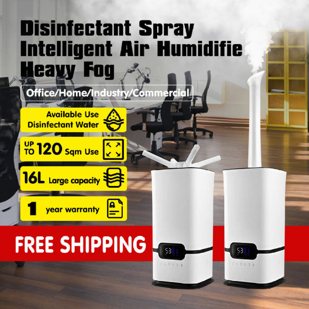 Smart Humidifier with Wheels (16L) (Remote Control) Fog/Mist Spray Industrial disinfectant machine