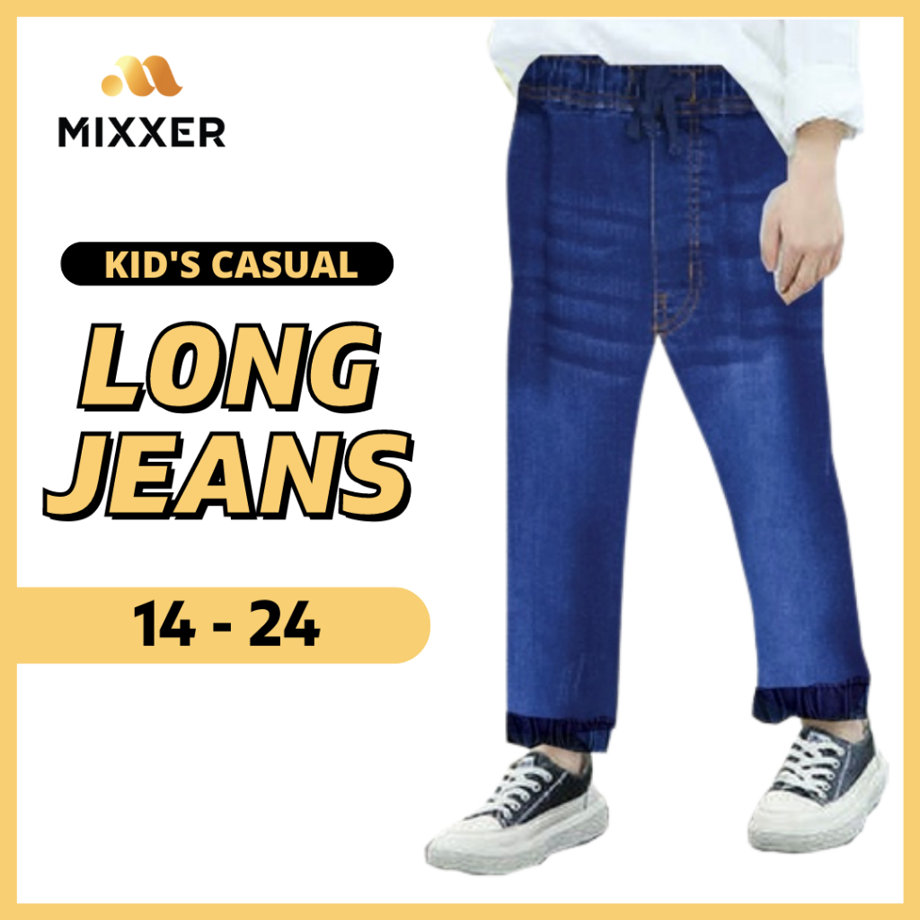 SELUAR PANJANG ANKLE TIED JEAN / SELUAR JONKER JEAN BUDAK (Size:14-24) / KID JONKER PANT/JEAN #JONKER