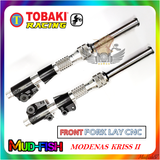 Tobaki Racing Cnc Front Fork Lay For Modenas Kriss Kriss Ii Chrome Shopee Malaysia