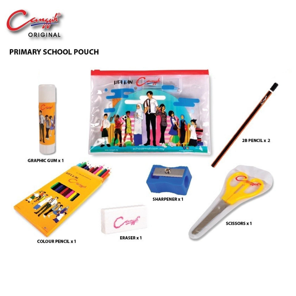 Canggih 19 in 1 School Stationery Set for Primary School Shopee Malaysia