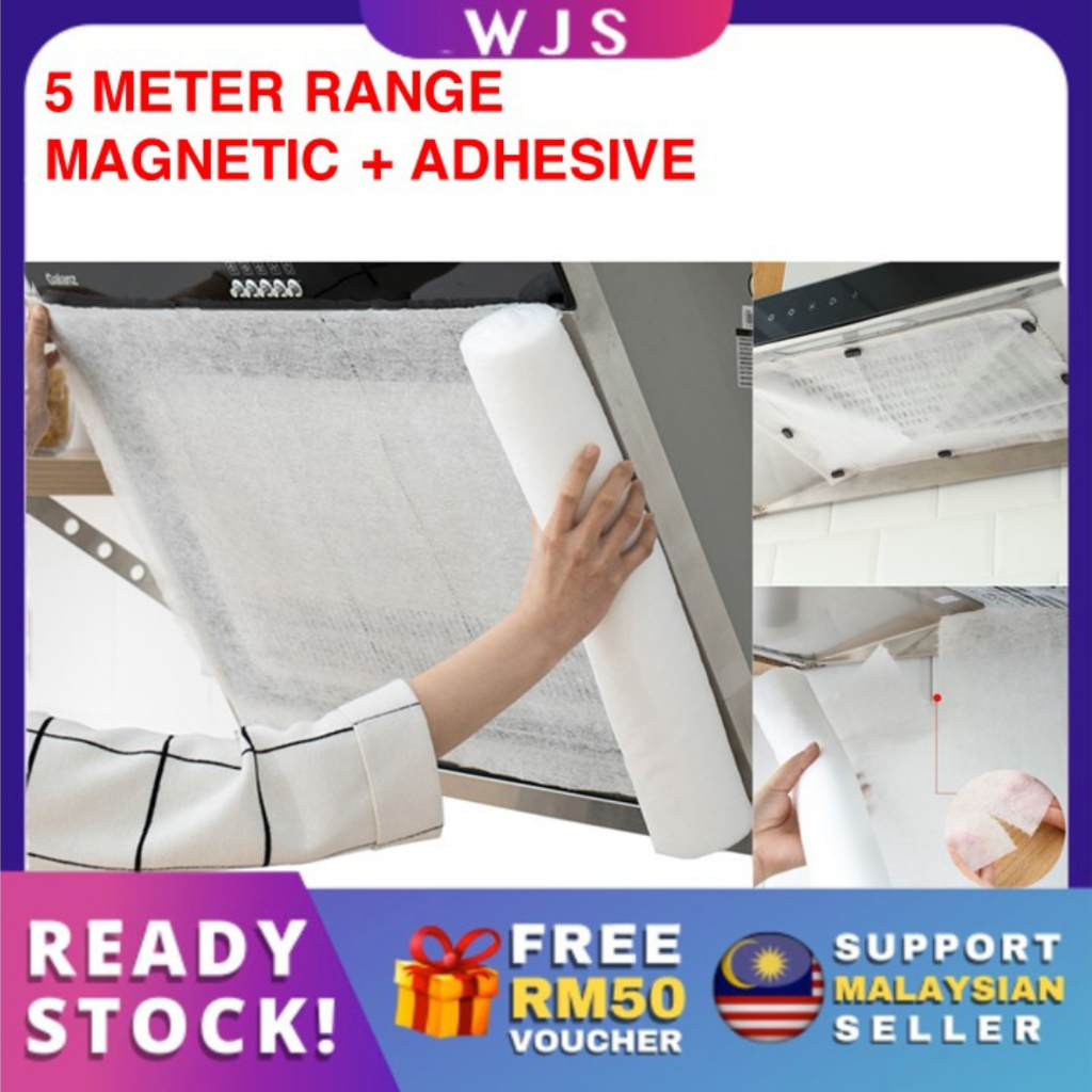 🇲🇾FREE RM50 VOUCHER🎁 MLQ 5 Meter Range Hood Oil Filter Paper Kitchen Oil Grease Kertas Penapis Hud Julat 抽油烟机过滤纸