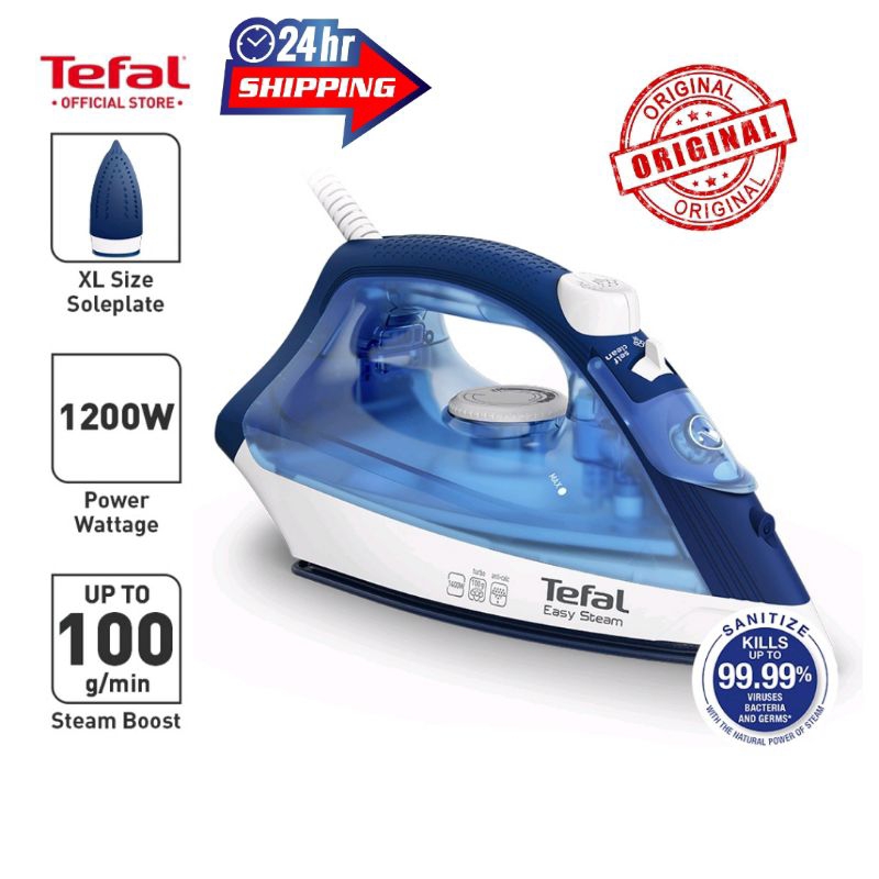 Tefal Steam Iron Dry Iron Non stick Iron Steam Spray Iron 1200W FV1941