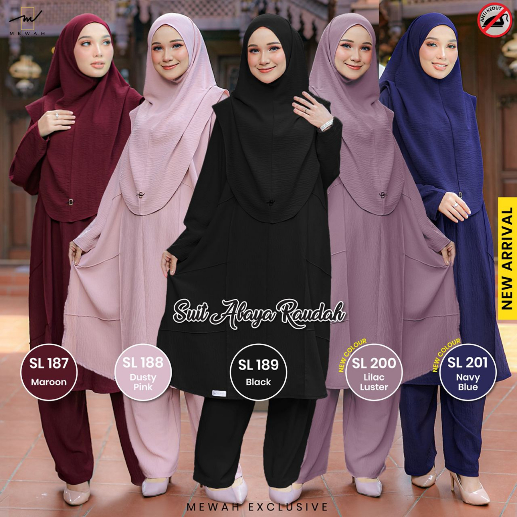 Suit ABAYA RAUDAH by MEWAH EXCLUSIVE | Baju Muslimah Dress Premium ...