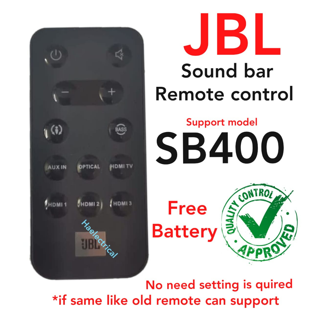 JBL SB400 Sound Bar Remote Control SB400 (Free Battery) Shopee Malaysia
