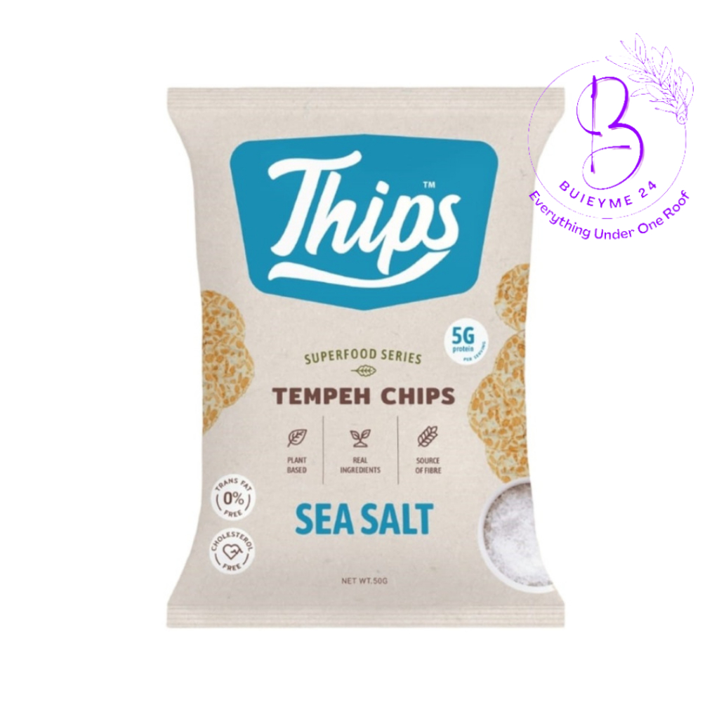 [READY STOCK] Thips Tempeh Chips Sea Salt 50g Shopee Malaysia
