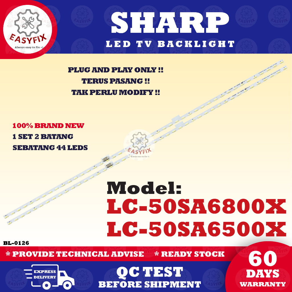 SHARP LC-50UA6800X / LC-50UA6500X 50 INCH LED BACKLIGHT TV LAMP 50UA6800X 50UA6500X Mla10 /