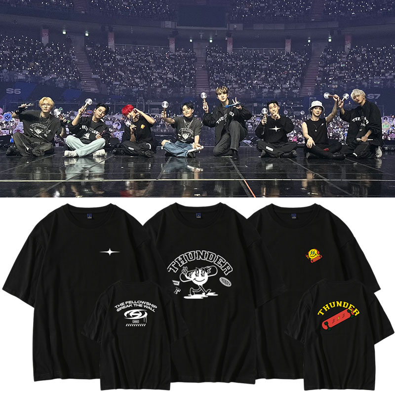 ATEEZ The Fellowship Break the Wall World Tour T-shirt Short Sleeve Shirt Tshirt Merch Merchandise Album Baju Cotton