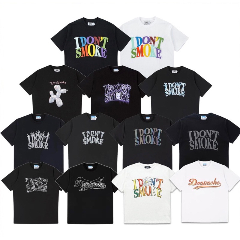 VVIP.room [Ready stock] I DON’T SMOKE crayon graffiti daisy short sleeve Authentic Streetwear Unisex Tee (Hot Selling)