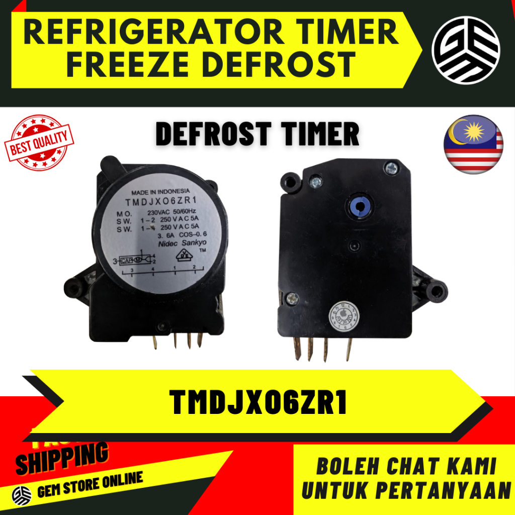 MIDEA Refrigerator Timer / Defrost Timer / Timer Peti Sejuk TMDJXO6ZR1 Shopee Malaysia