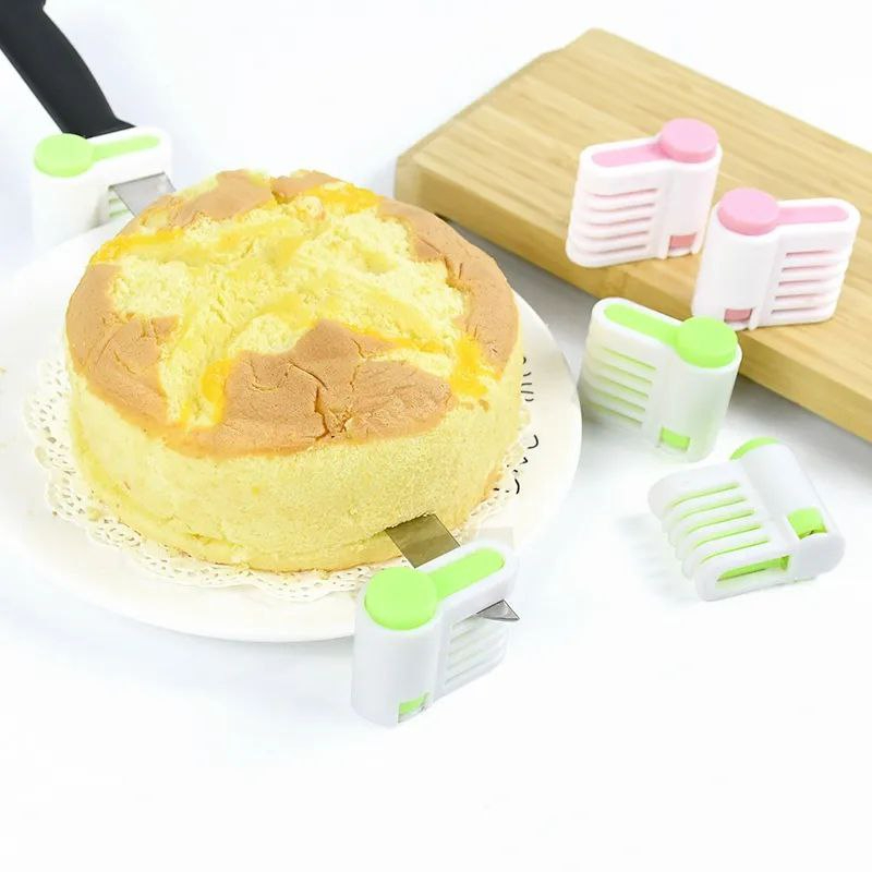 RORA - ( 2 PCS ) 5 Layers DIY Cake Bread Cutter Slicer l Cake Slicing Leveler Durable Baking Kitchen Tools