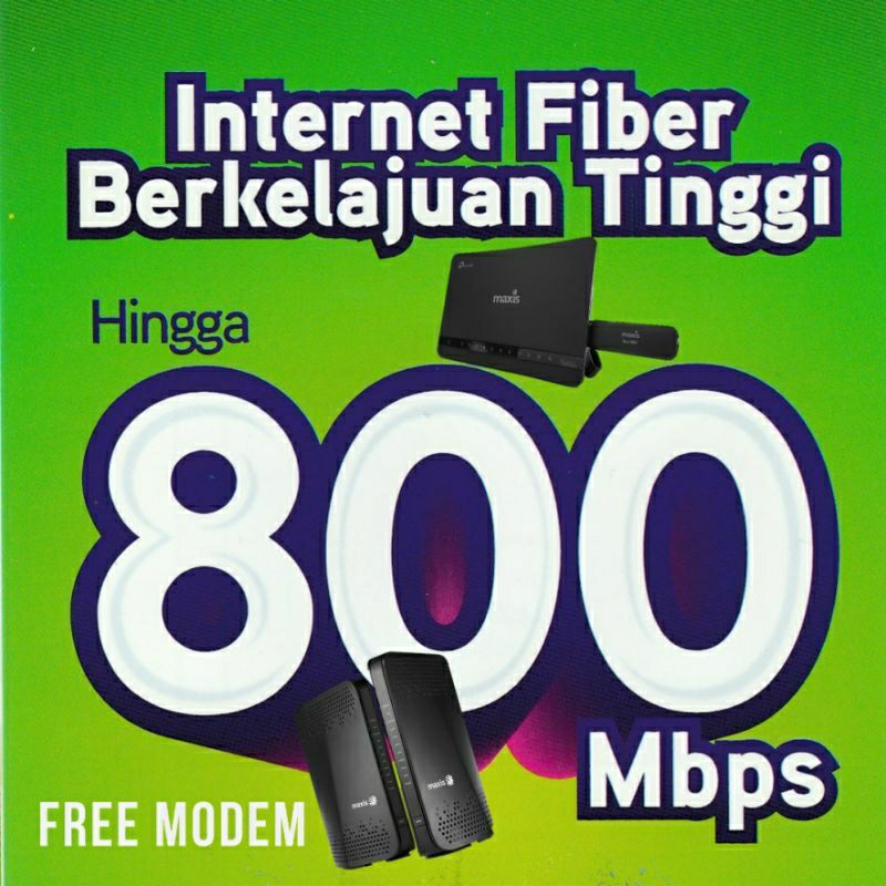 Maxis Home Fibre Unlimited Internet - Free Registration