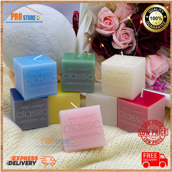 Aromatherapy WALT classic Cube Scented Candle INS style Lilin Wangi Romantic fragrance Aromatic Candle lilin persegi