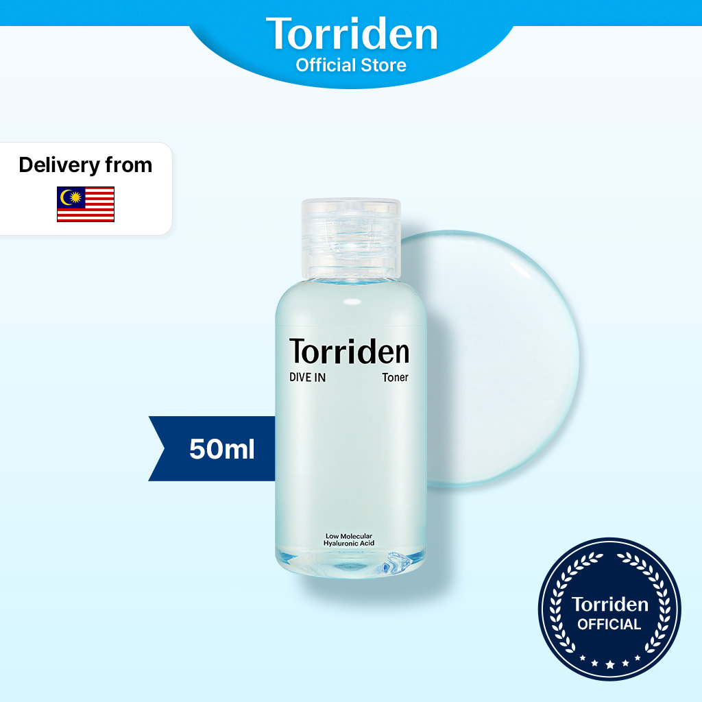 [Torriden Official] Mini Size Trial- DIVE IN Low Molecular Hyaluronic Acid Toner, Low pH Facial Astringent for Hydrating, Exfoliating, Refreshing 50ml