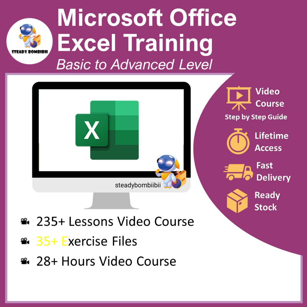 [Video Course] Microsoft Office Excel Basic To Advanced Training Class [190 Lessons Video Tutorial]