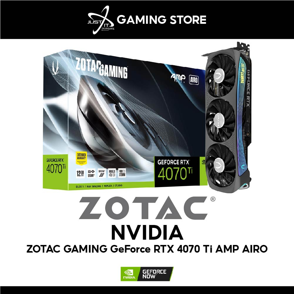 ZOTAC GAMING GeForce RTX4070Ti AMP AIRO GRAPHICS CARD 12GB GDDR6X ...