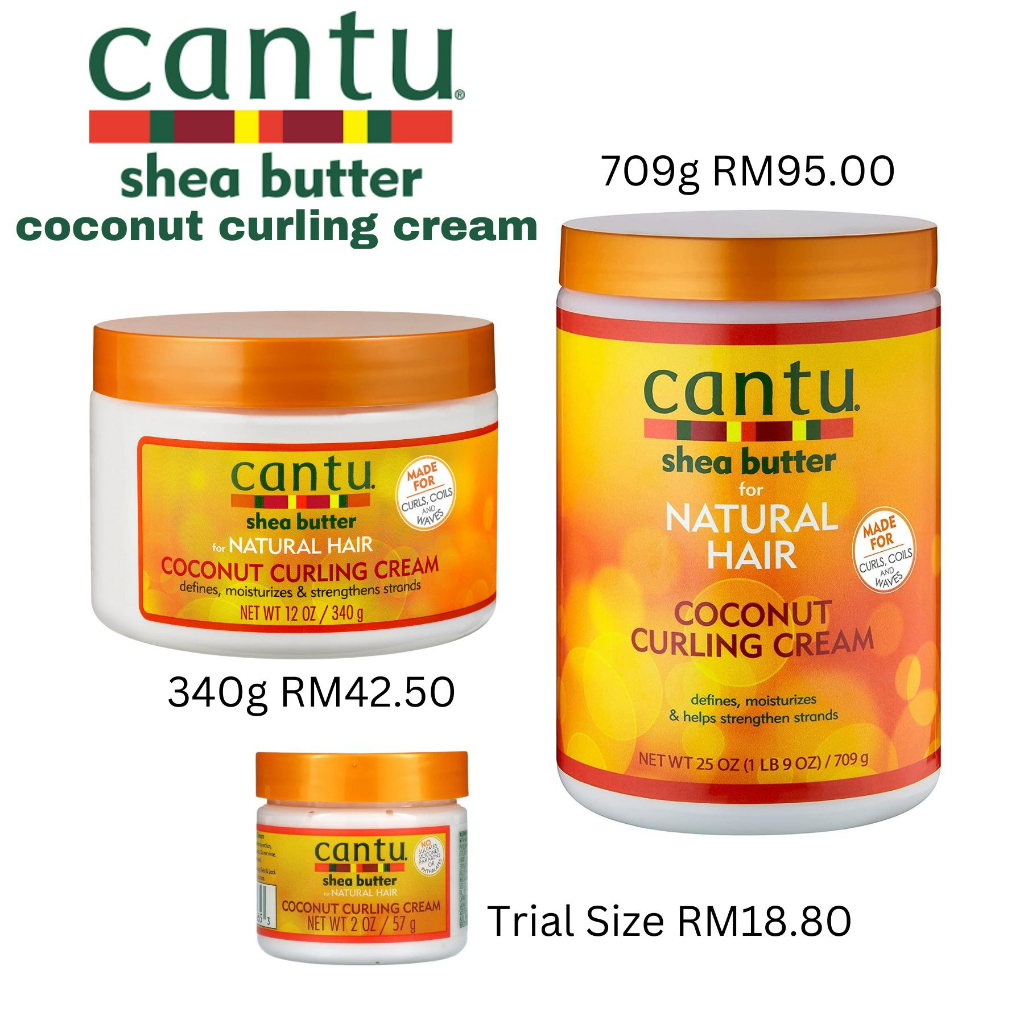Cantu Shea Butter for Natural Hair Coconut Curling Cream 340g or 709g |  Shopee Malaysia