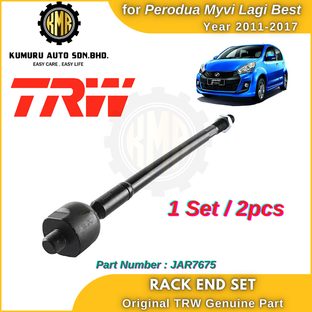 (2pc) TRW Power Steering Rack End Set for Perodua Myvi Lagi Best D54T