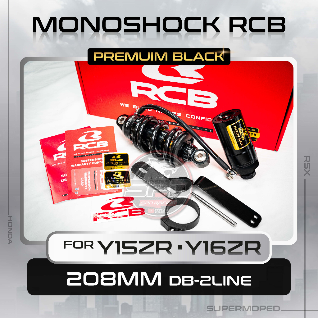 Monoshock RCB for Y15/ Y16 (Premium black, 208mm DB-2LINE)