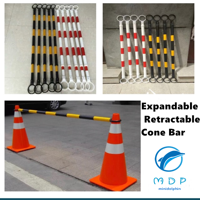 【COD】Expandable Retractable Cone Bar Traffic Safety Cone Bar Barrier 2 Meter Extendable Traffic Cone Bar