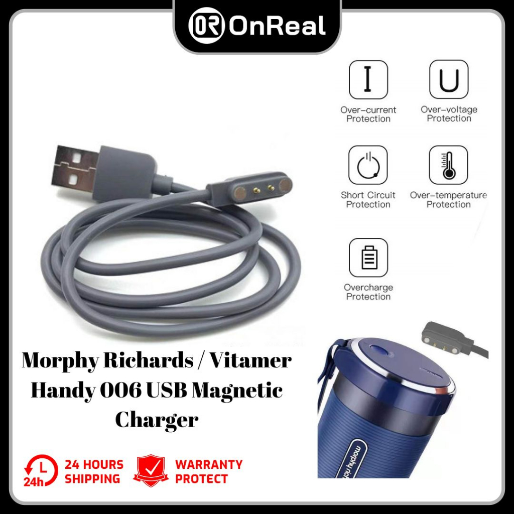 OnReal Morphy Richards / Vitamer Handy 006 USB Magnetic Charger Cable Portable Juicer Blender