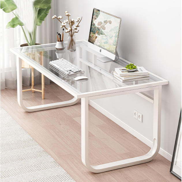 ISLA Modern Tempered Glass Office Study Executive Table Heat Resistant Scratch Free Heavy Duty